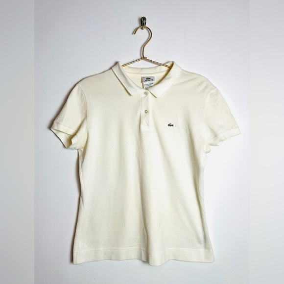 Lacoste Cream Polo - Picture 2 of 8